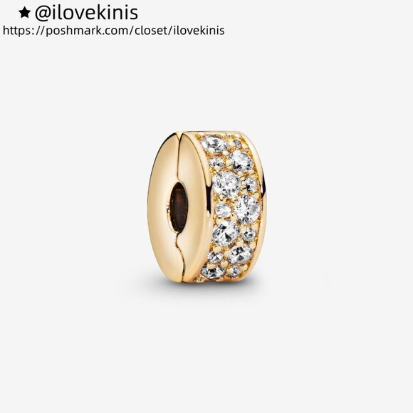 Pandora Clear Pavé Clip Charm - Picture 1 of 5